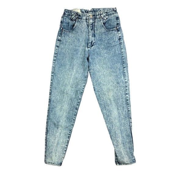 Vintage Pure Jeanswear acid wash high rise skinny jeans size 11 - Picture 1 of 7